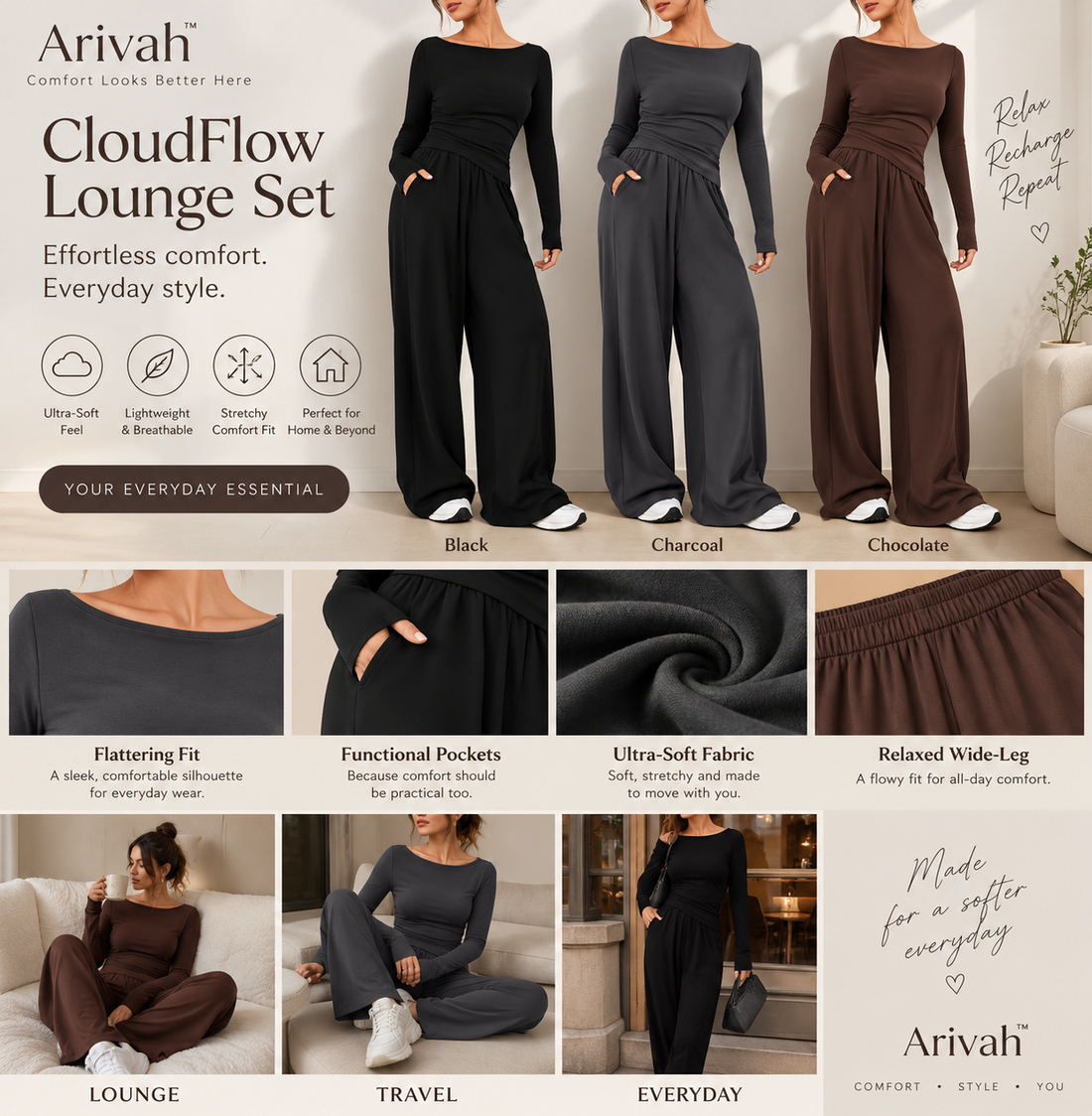 Arivah™ CloudFlow Lounge Set