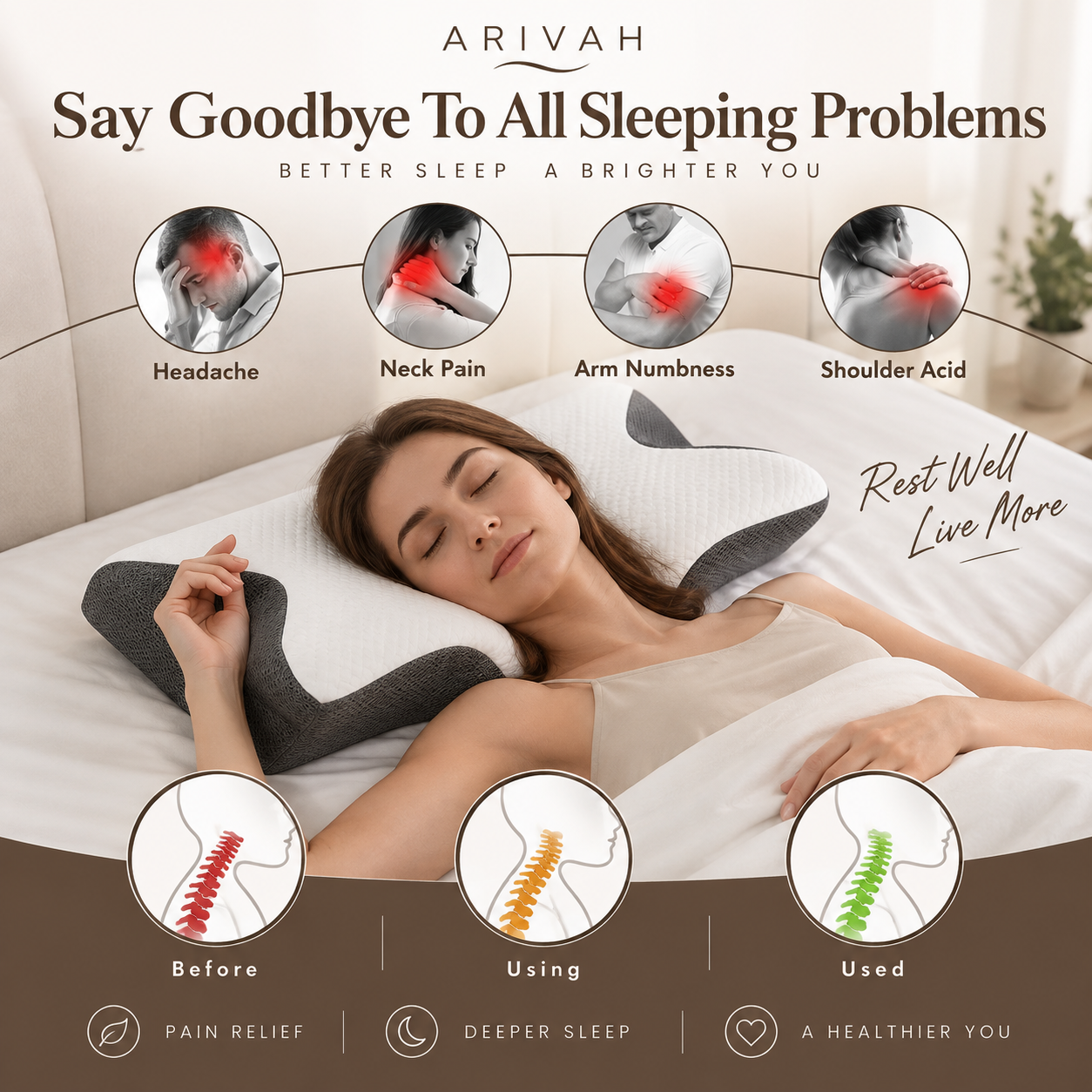Cervical Support Pillow – Ergonomic Neck Comfort