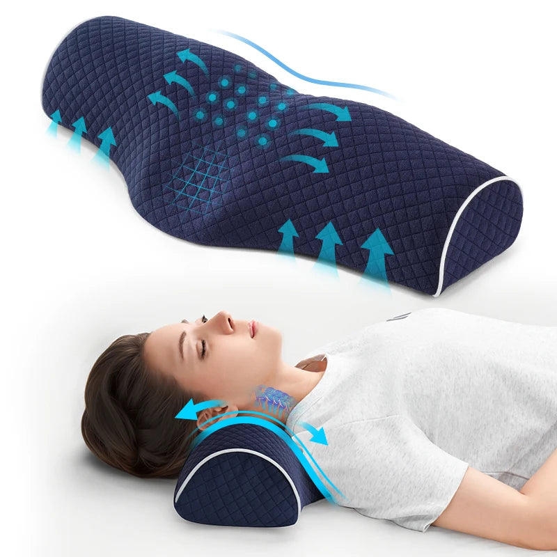 Orthopedic Neck Pillow – Breathable & Washable
