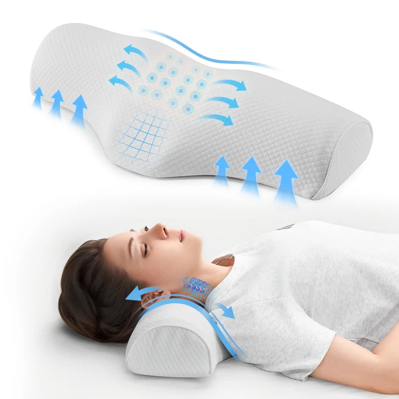 Orthopedic Neck Pillow – Breathable & Washable