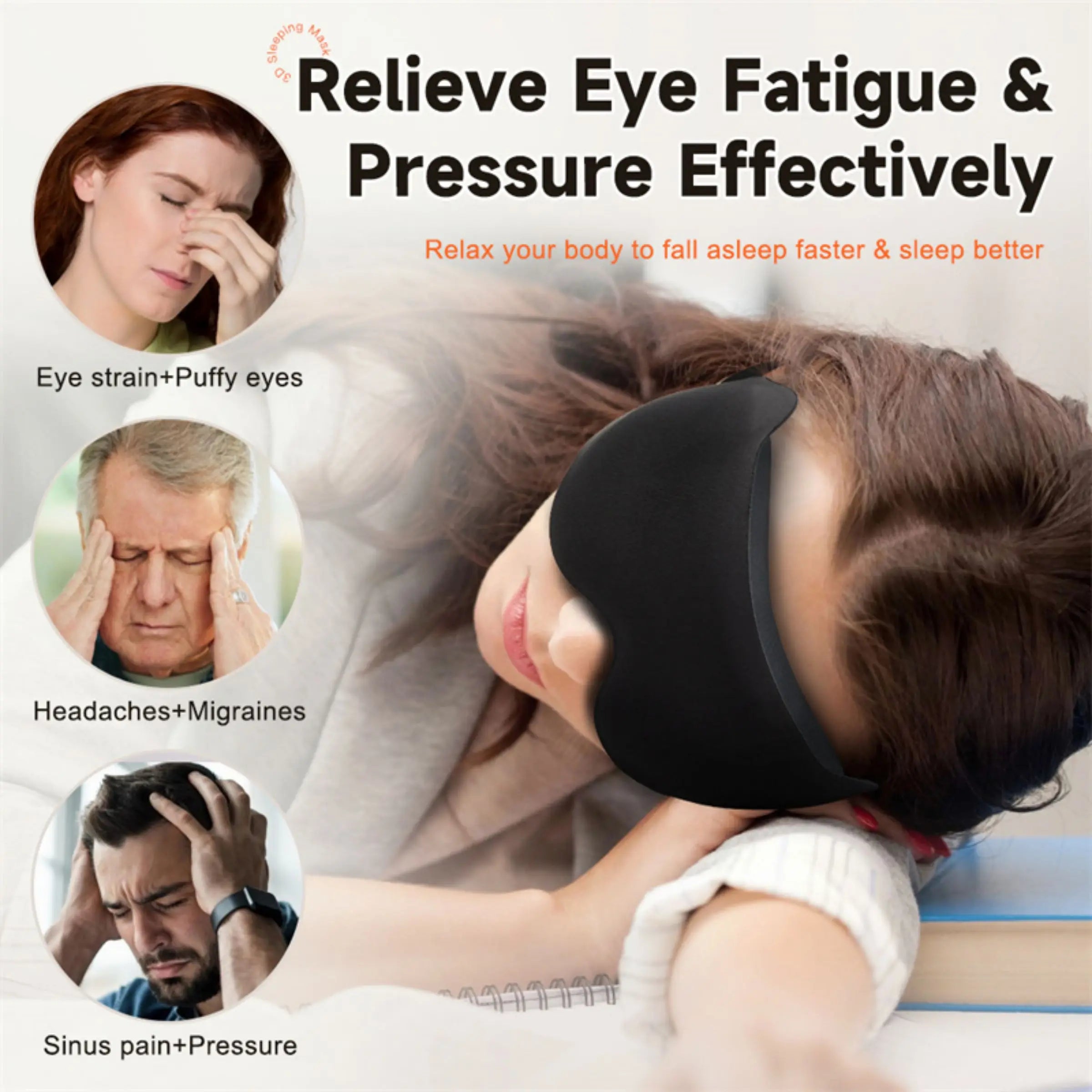 Deep Sleep Mask – Memory Foam Eye Cover