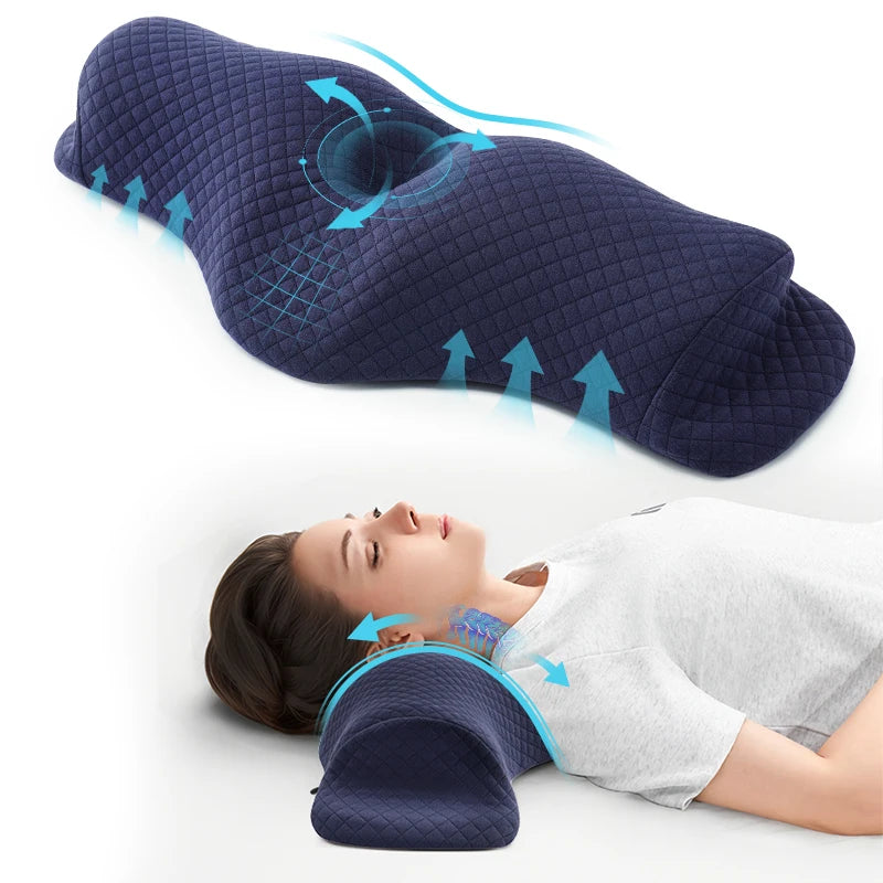 Orthopedic Neck Pillow – Breathable & Washable